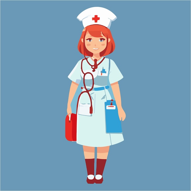 Векторный файл иллюстрации медсестры
