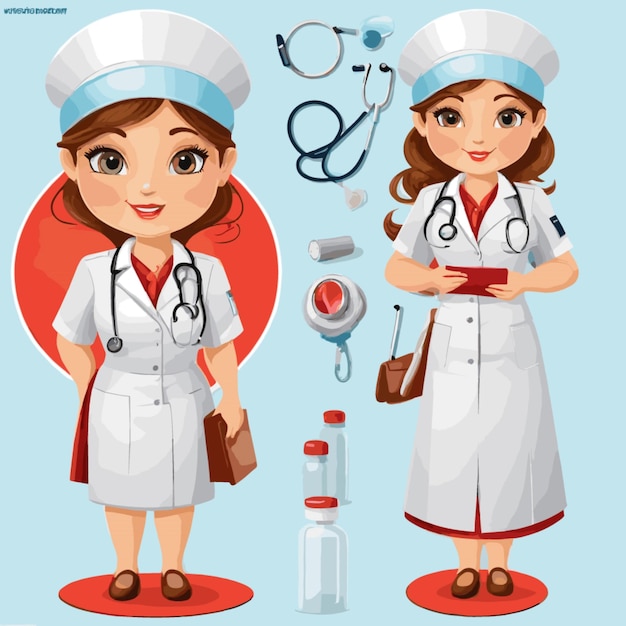 Vector nurse illustration vector