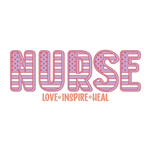 Vector nurse love inspire heal