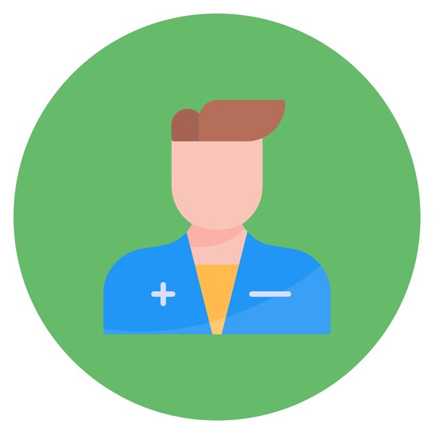 Vector nurse male flat illustration