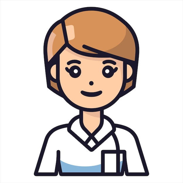 a nurse modern cartoon icon vector