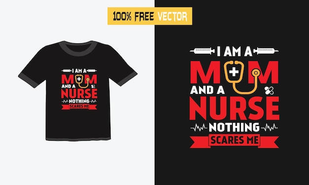 Vector nurse mom t shirt design