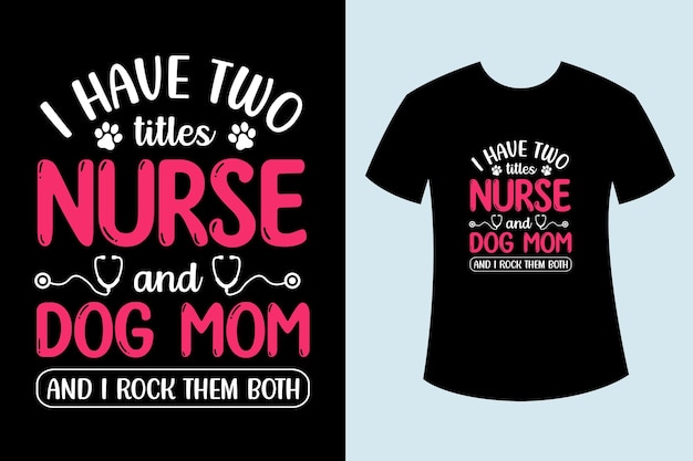 Vettore design della maglietta della mamma dell'infermiera