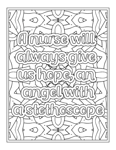 Nurse Quotes Mandala Coloring Page For KDP interior