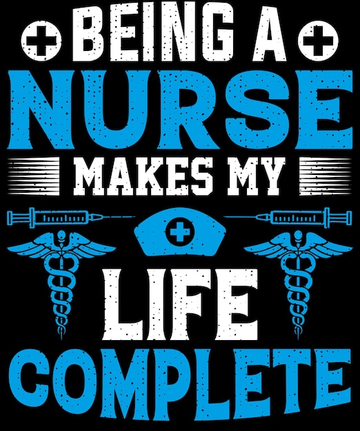 Nurse quotes typography t shirt design with editable vector graphic