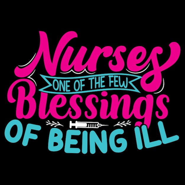 Nurse related typography hand drawn lettering graphic for unique t shirt design