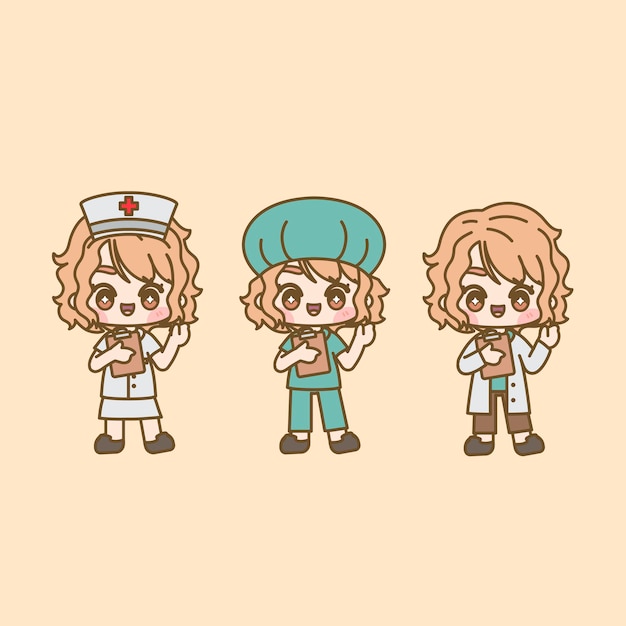 Vector nurse says hi