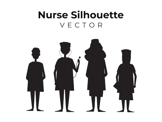 Nurse silhouette vector