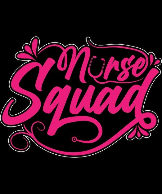 Vector nurse squad christmas day design