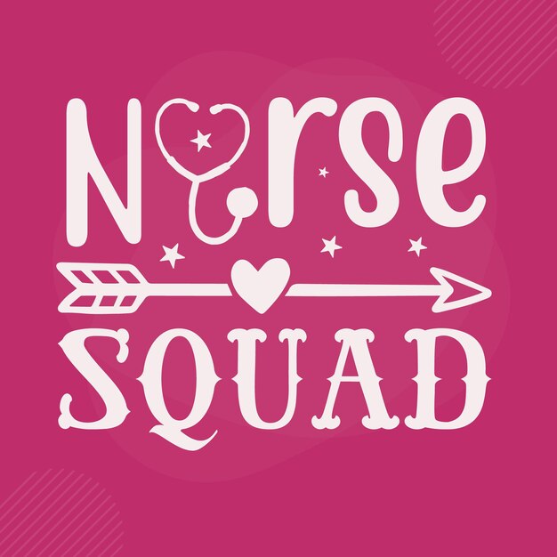 Nurse squad hand lettering Premium Vector Design