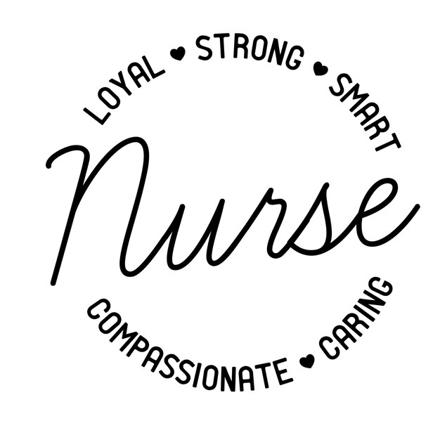 Vector nurse svg nurse quotes t shirt nurse svg files for cricut nurse typography vector design