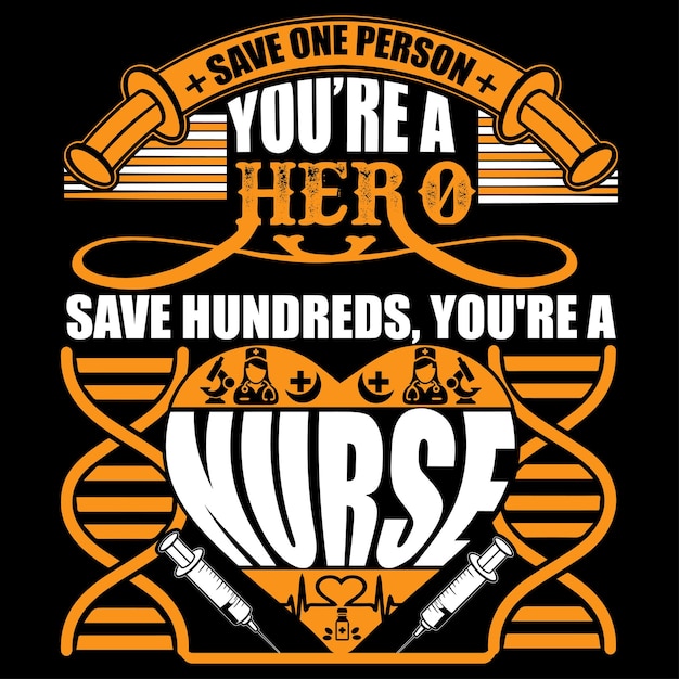 Nurse T-Shirt Design Template.