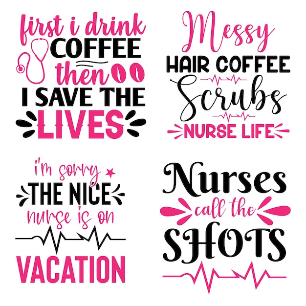 Nurse t shirt design vector file