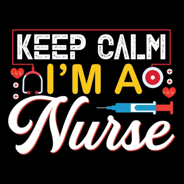 Nurse t-shirt design vector template