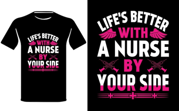 Vettore design della maglietta dell'infermiera