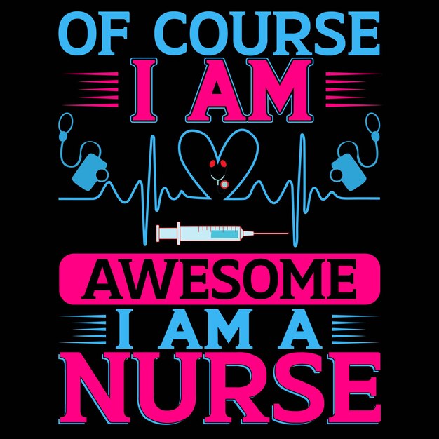 Vector nurse t shirt design