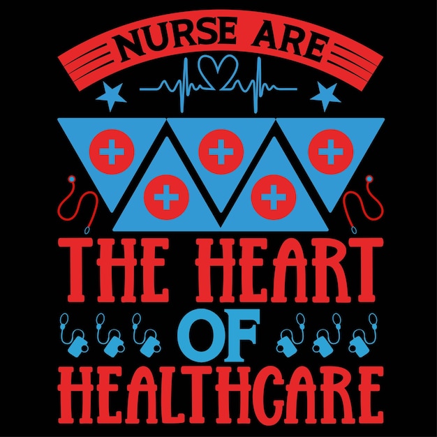 Вектор Дизайн футболки медсестры