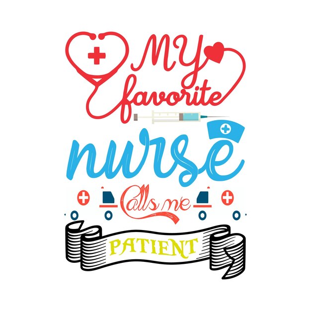 Vector nurse t-shirt design