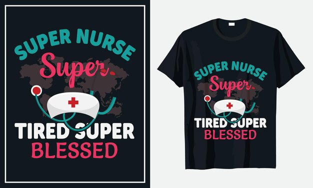 Nurse tshirt design typography vintage Premium Vector