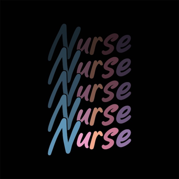 간호사 tshirt 디자인 벡터 그래픽 인쇄상의 포스터 빈티지 레이블 배지 로고 아이콘