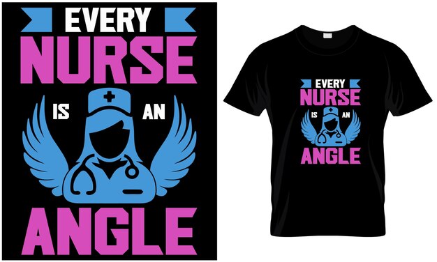 Nurse tshirt design vector