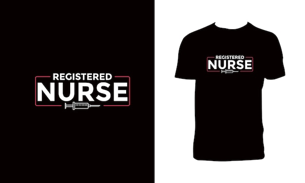 Nurse Typography Apparel Design.