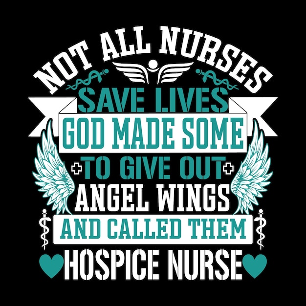 La tipografia dell'infermiera cita il design della maglietta con il vettore modificabile
