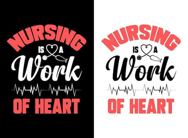 Nurse typography t shirt design vector illustration element