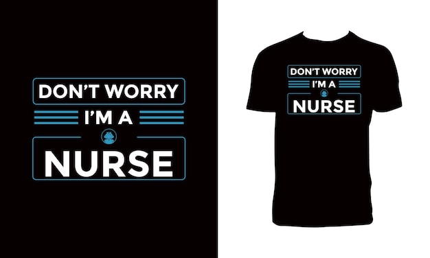 Медсестра Типография Дизайн футболки.