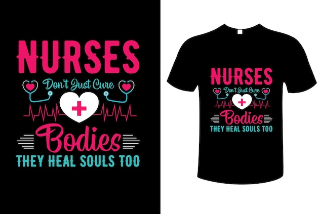 Vector nurse typography t shirt design