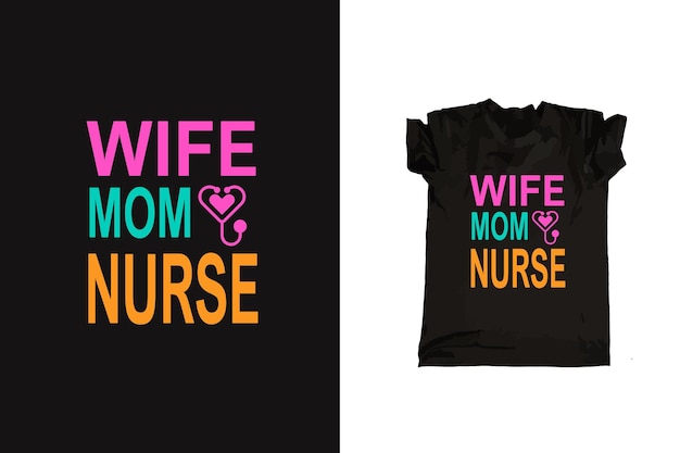 Nurse typography tshirt design