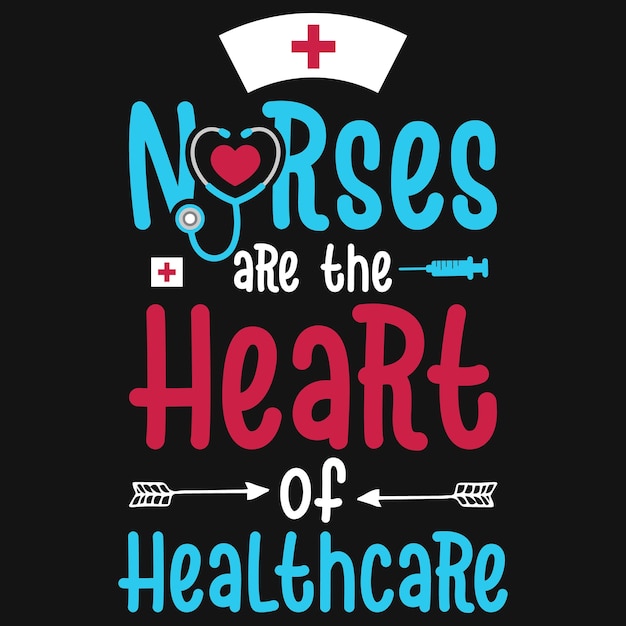 Vector nurse typography tshirt design