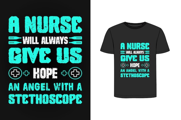 Nurse typography vintage t shirt design Premium Vector