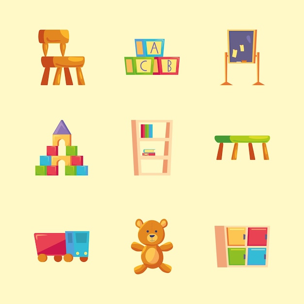 Nursery icons set