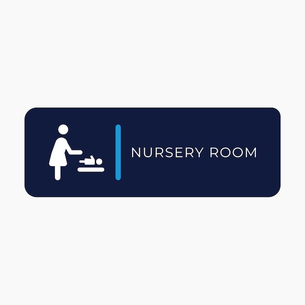 Nursery room sign icon