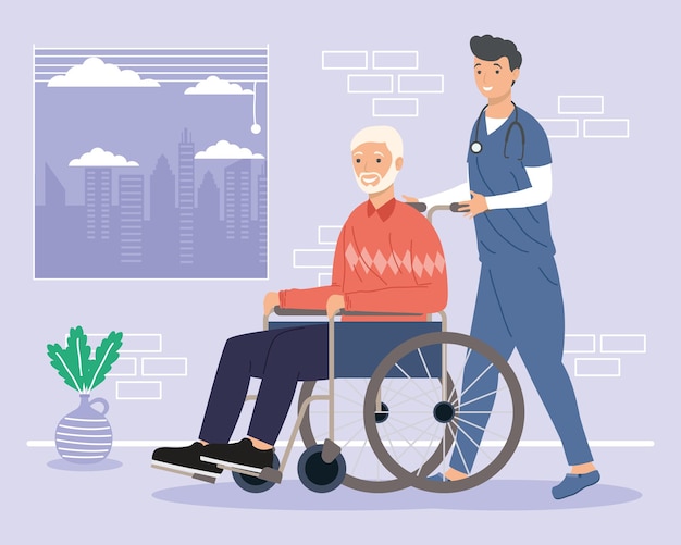 Vector nursing home card