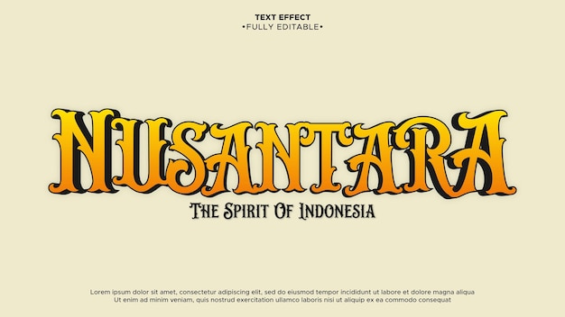 Nusantara Editable text effect