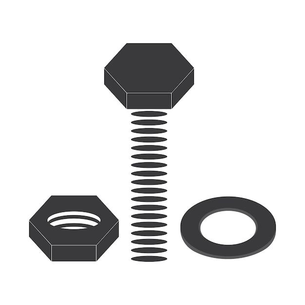 ナットとボルトのロゴのベクトル