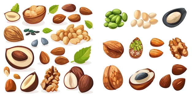 Vector nut food vector illustration se