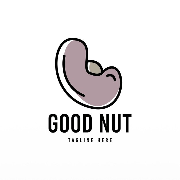 Nut logo design concept template Food logo design Nut logo template
