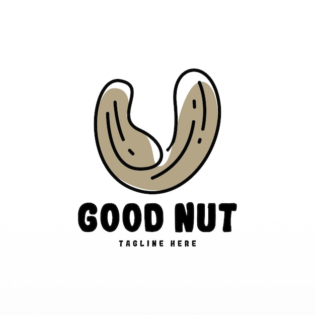 Nut logo design concept template Food logo design Nut logo template