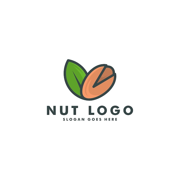 Nut logo design template   illustration