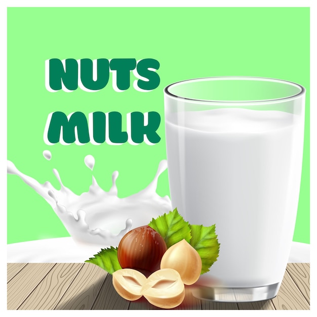 Постер с ореховым молоком