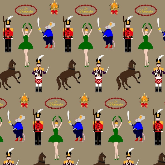 Vector nutcracker pattern