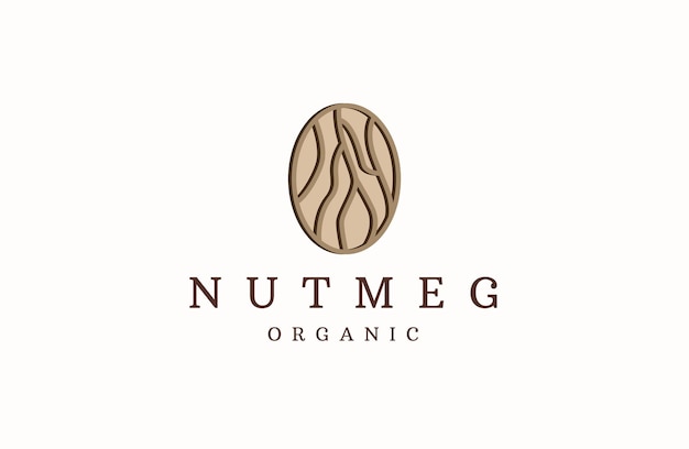 Nutmeg logo icon design template flat vector