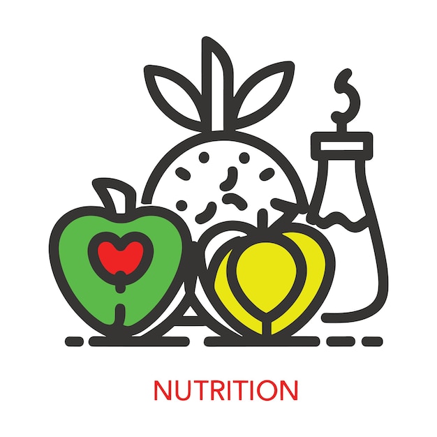 Vector nutrition icon collections vector illustration icons eps10