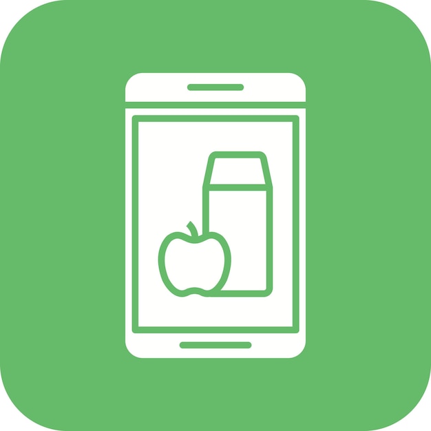 Immagine vettoriale dell'icona della nutrizione può essere utilizzata per l'app workout
