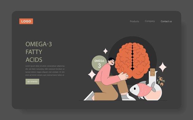 Vector nutrition and mental health flat vector illustration