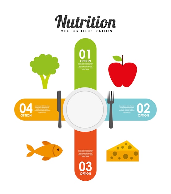 Vector nutritional food design, vector illustration eps10 graphic