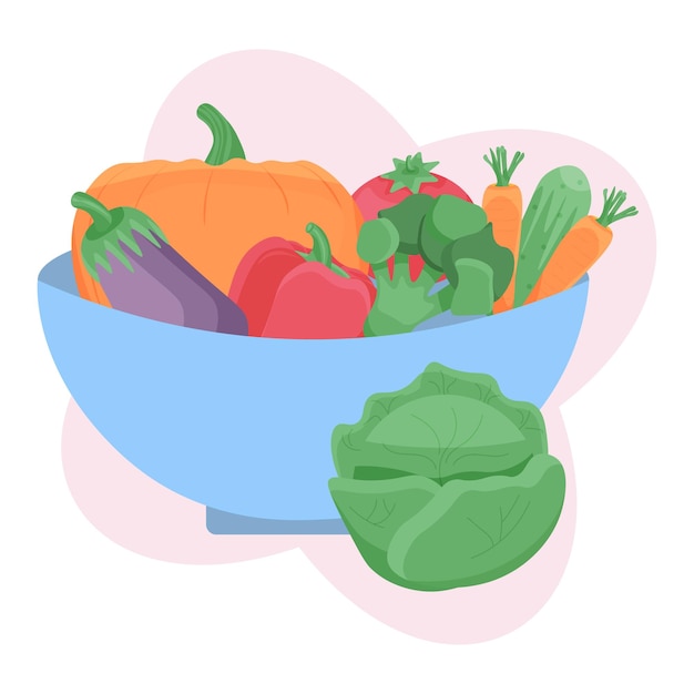 Nutritionist concept Calorie control diet concept Vector illustration vegetables healthy food